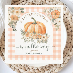 Kürbis auf dem Weg Herbst-Baby-Party Geschlechtsne Serviette