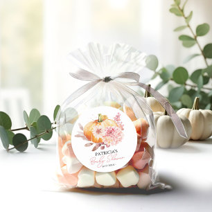 Kürbis "Auf Ihrem Weg" Baby Shower Benutzerdefinie Runder Aufkleber