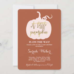 Kürbis-Babydusche Einladung