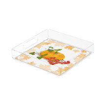 Kürbis, Beeren und Blätter fallen Erntedank