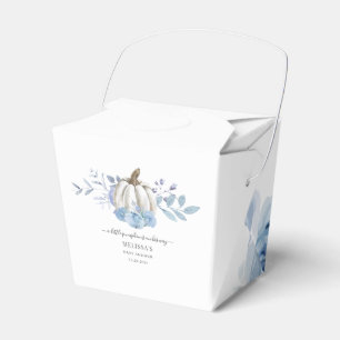 Kürbis Blumen Blau Flieder Babyparty Geschenkschachtel