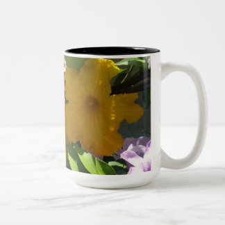 KÜRBIS-BLUMEN ZWEIFARBIGE TASSE