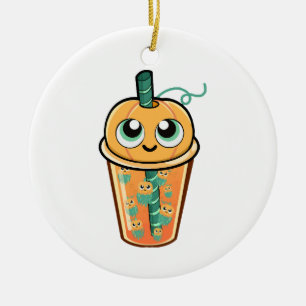 Kürbis-Boba-Qualle Keramik Ornament