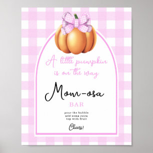 Kürbis-Bogen-Tor-Baby-Party Momosa-Bar Poster