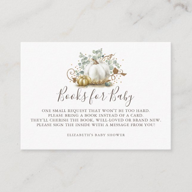 Kürbis | Bücher für Baby bringen Bücher mit Babydu Begleitkarte (Vorderseite)