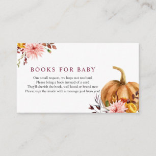 Kürbis-Bücher für Babyeinsatzkarte Begleitkarte