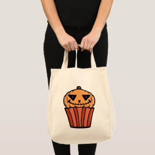 Kürbis-Cupcake-Halloween Tragetasche