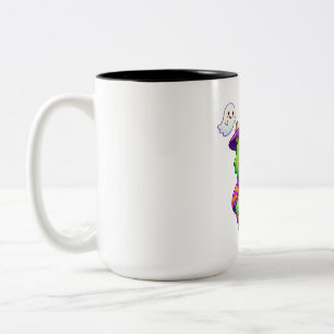 Kürbis-Drache-Hexe-Halloween Zweifarbige Tasse