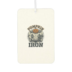 Kürbis Eisen Vintage Bodybuilding Halloween Design Autolufterfrischer