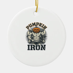 Kürbis Eisen Vintage Bodybuilding Halloween Design Keramik Ornament