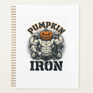 Kürbis Eisen Vintage Bodybuilding Halloween Design Planer