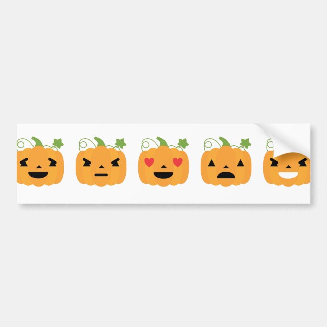 Kürbis-Emojis Autoaufkleber (Vorne)