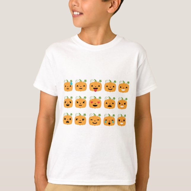 Kürbis-Emojis T-Shirt (Vorderseite)