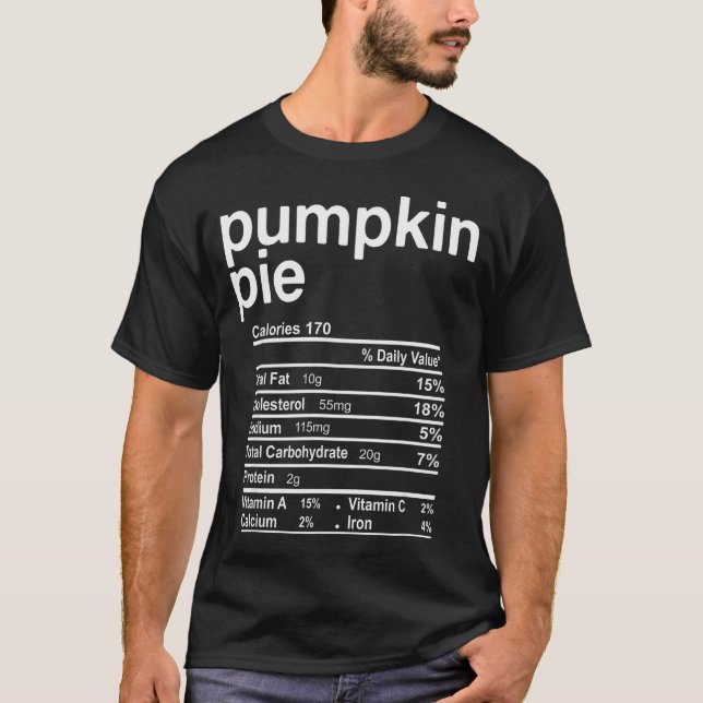 Kürbis-Ernährungsfakten Lustiger Thanksgiving Chri T-Shirt (Vorderseite)