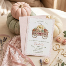 Kürbis Erster Geburtstag, Spitze Rosa Mädchen