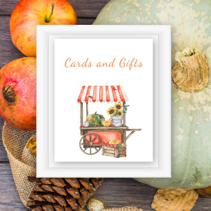 Kürbis-Fall-Baby-Party - Karten und Geschenke Poster