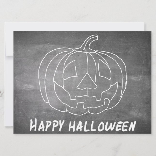 Kürbis für Halloween 1-Chalkboard-Look (Vorderseite)