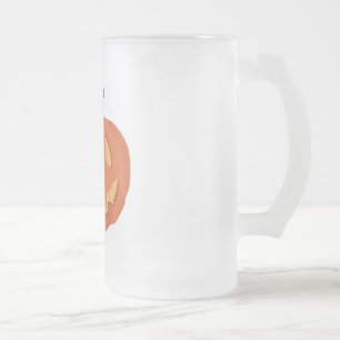 Kürbis für Halloween 1 Mattglas Bierglas