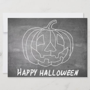 Kürbis für Halloween 1 Schultafel-Look