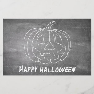 Kürbis für Halloween 1 Schultafel-Look