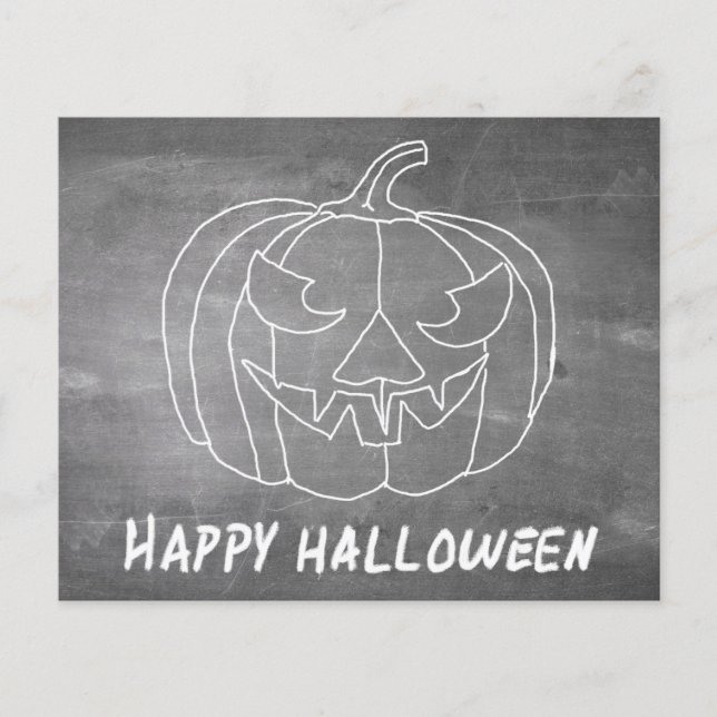 Kürbis für Halloween-3-Chalkboard-Look (Vorderseite)