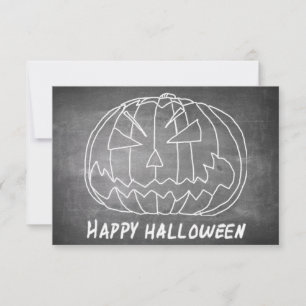 Kürbis für Halloween 5 Schultafel-Look