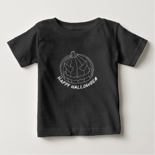Kürbis für Halloween-6-Chalkboard-Look Baby T-shirt