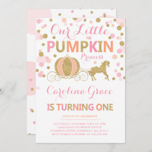 Kürbis-Geburtstags-Einladungs-Kürbis-Prinzessin Einladung