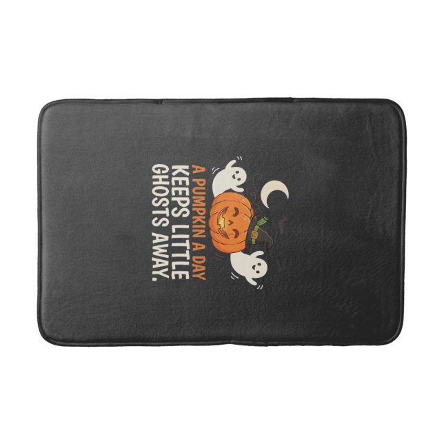 Kürbis-Geist-Halloween-Zitat-Design_1 Badematte (Vorderseite)