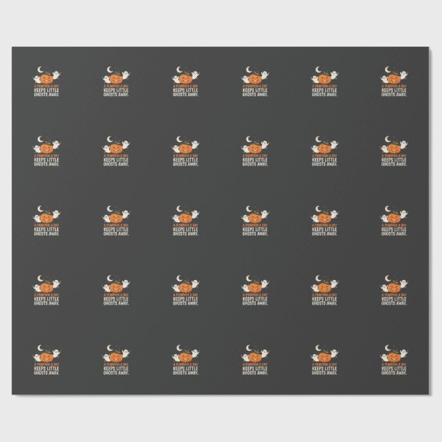 Kürbis-Geist-Halloween-Zitat-Design_1 Geschenkpapier (Flach)
