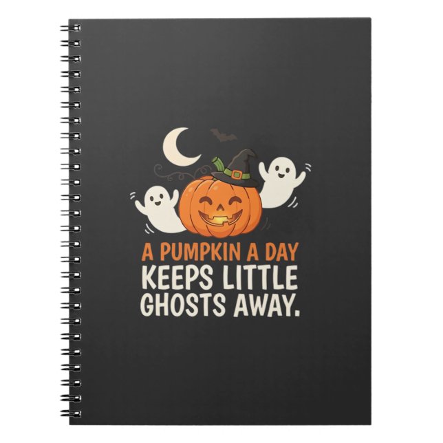 Kürbis-Geist-Halloween-Zitat-Design_1 Notizblock (Vorderseite)