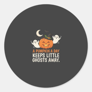 Kürbis-Geist-Halloween-Zitat-Design_1 Runder Aufkleber