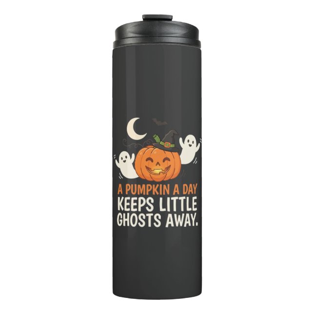 Kürbis-Geist-Halloween-Zitat-Design_1 Thermosbecher (Vorderseite)