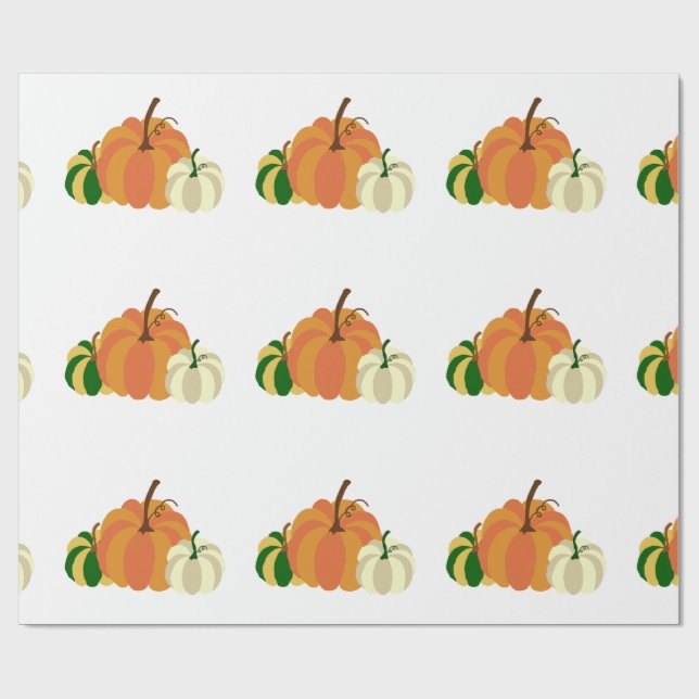 Kürbis-Geschenkpapier Geschenkpapier (Flach)