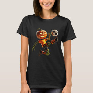 Kürbis-Gesicht Fußball Halloween Kostüm Männer Jun T-Shirt