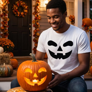 Kürbis-Gesicht Halloween-Kürbis Tri-Blend Shirt