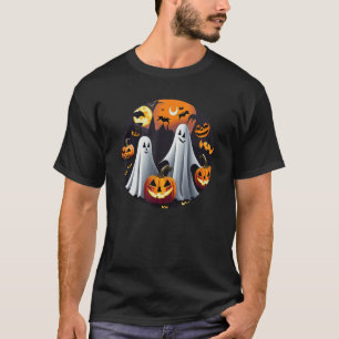 Kürbis, Gespenster, Halbwunder, glücklicher Halbwa T-Shirt