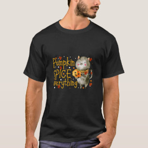 Kürbis-Gewürz Alles Katze Cute Herbst T-Shirt