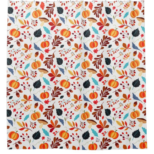 Kürbis-Gewürz Duschvorhang (Vorderseite)