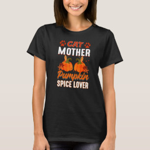 Kürbis-Gewürz-Katzenmutter Herbst-Fall-Saison T-Shirt