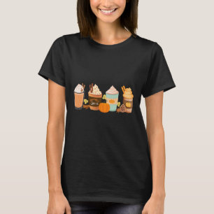 Kürbis-Gewürz-Latte-Getränke Herbst-Kaffee-Lattes T-Shirt