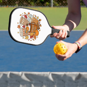 Kürbis-Gewürz-Latte-Herbst-Fall-Saison Pickleball Schläger