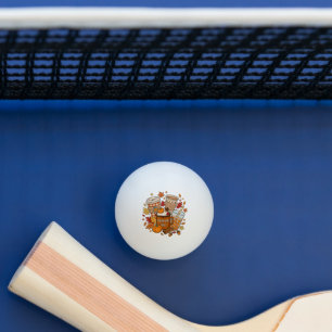 Kürbis-Gewürz-Latte-Herbst-Fall-Saison Tischtennisball