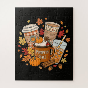 Kürbis-Gewürz-Latte Herbst-Saison Puzzle