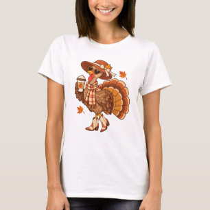 Kürbis-Gewürz-Truthahn-Shirt, Süßes Erntedankfest T-Shirt