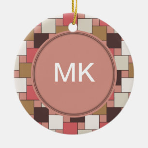 Kürbis-Gewürz-Webart-Muster Keramik Ornament