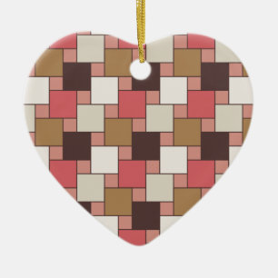 Kürbis-Gewürz-Webart-Muster Keramik Ornament