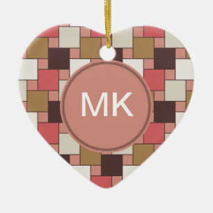 Kürbis-Gewürz-Webart-Muster Keramikornament