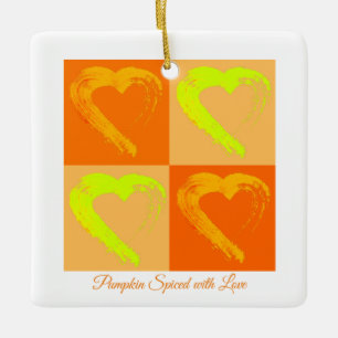 Kürbis gezaubert mit Liebe Herz Kar Ornament