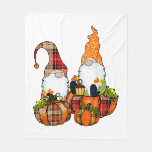 Kürbis-Gnome Herbst Herbst süß Halloween Fleecedecke